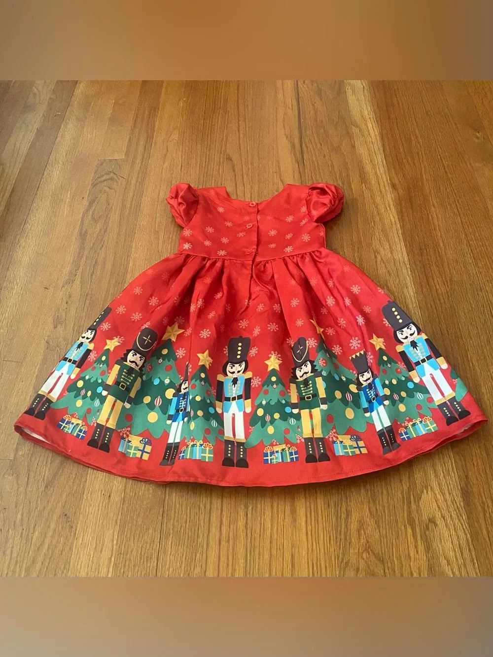 Blueberi Boulevard Formal Nutcracker Print Holiday Dress